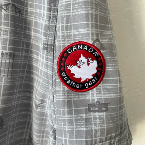 Canada Weather Gear Men's Short Sleeve Button Down Chest Zipper Pocket XL - Picture 5 of 7